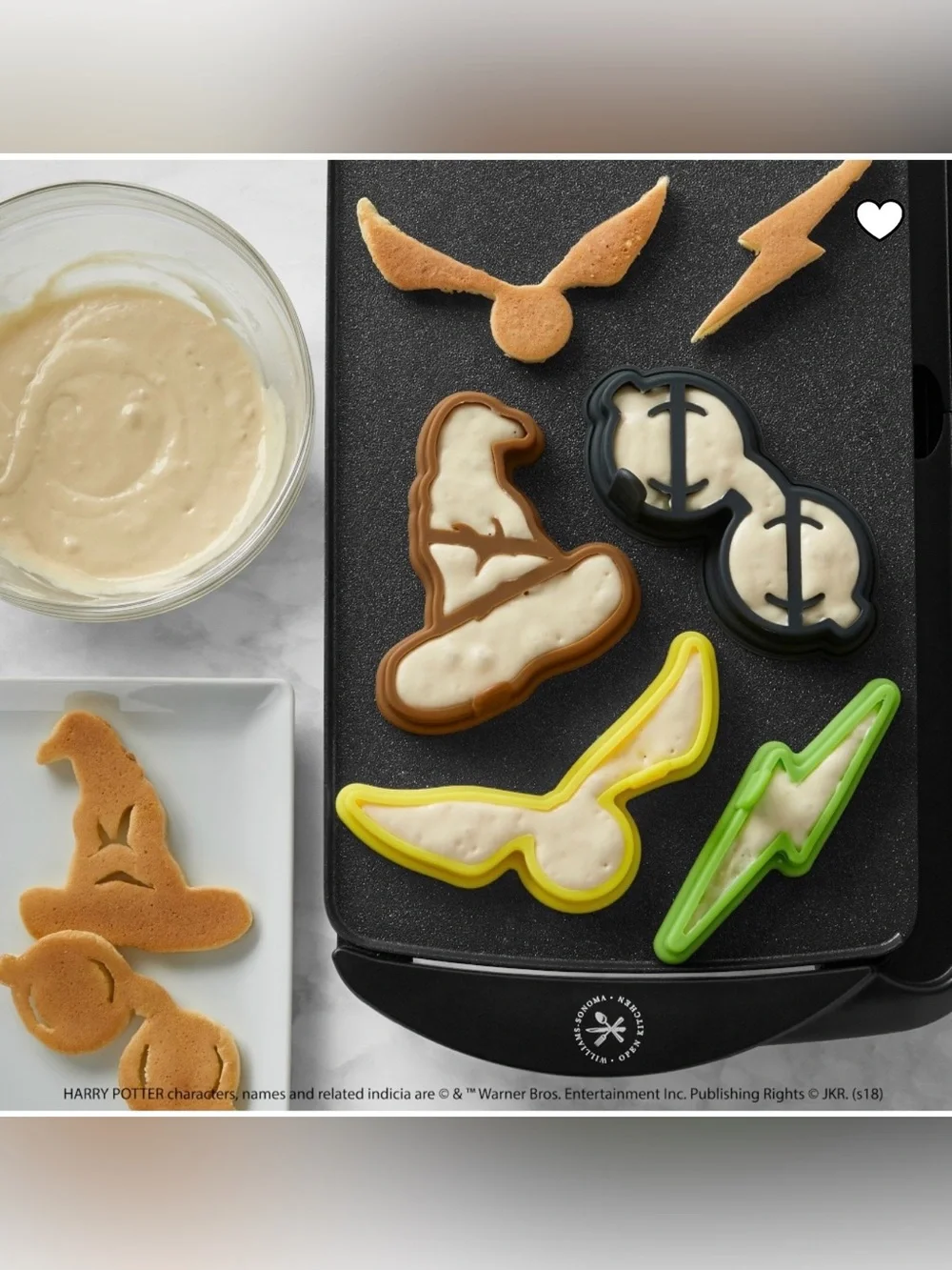 Williams Sonoma Harry Potter Set of 4 Pancake Molds NIB